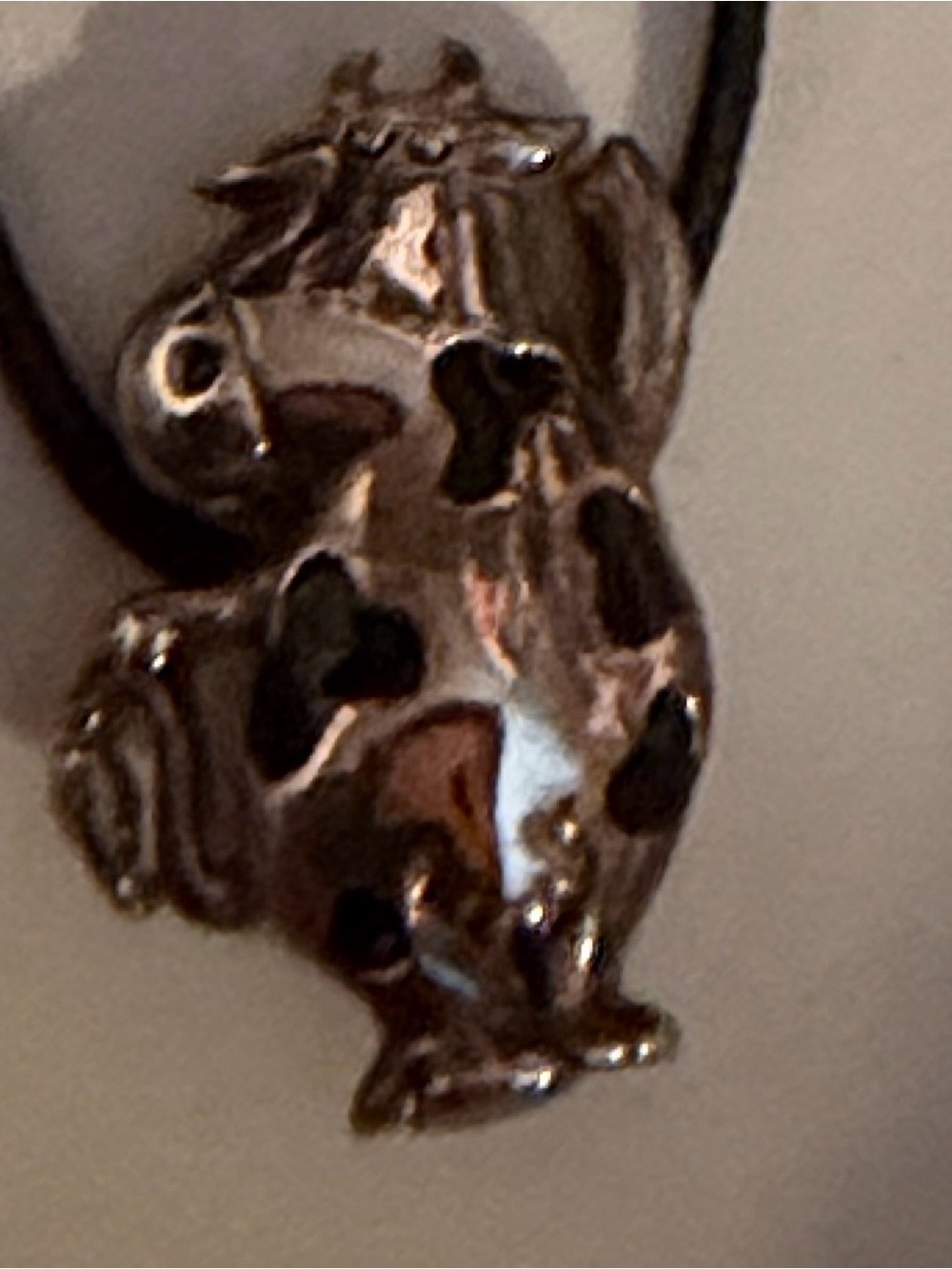 Boynton silver cow necklace/ pin